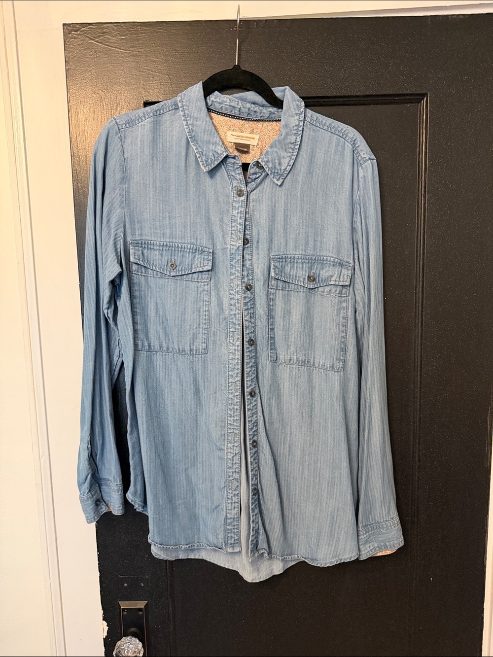 Pilcro Light Blue Denim Button-Down Shirt